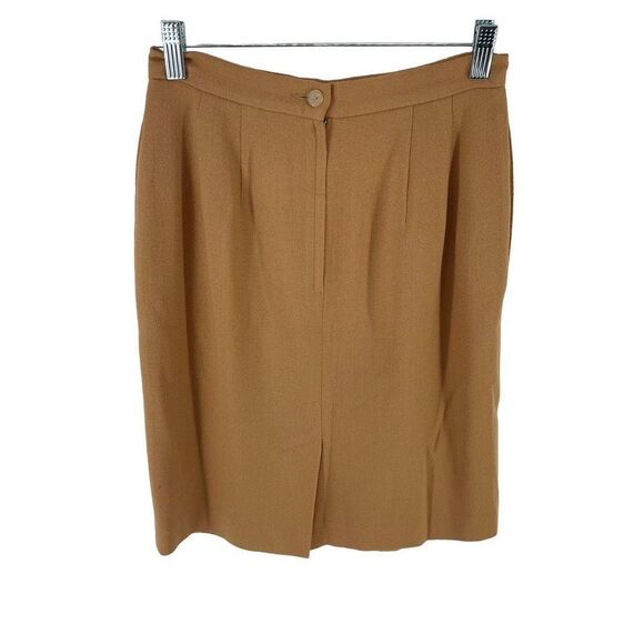 Vintage First Issue wool skirt pockets gold tan EUC small retro - Picture 2 of 11